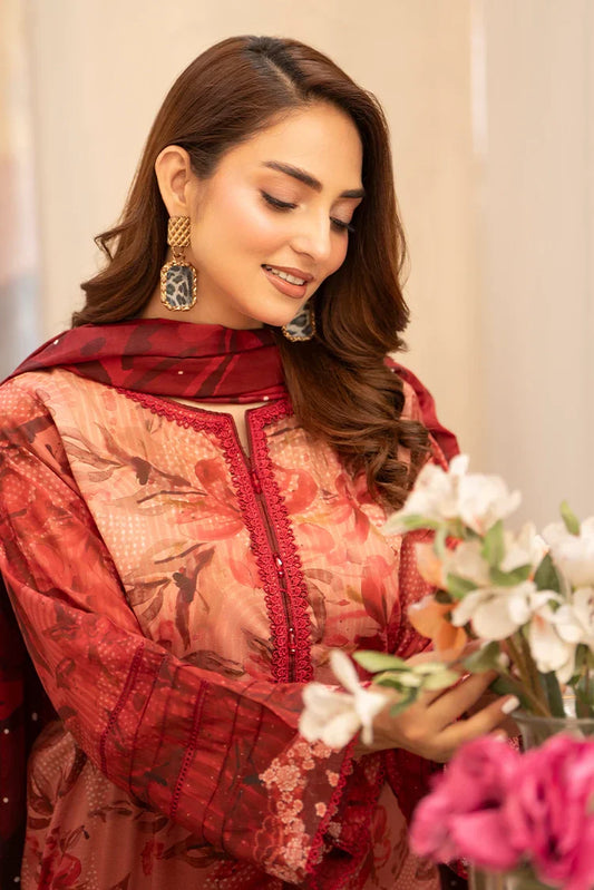 Picture of Ellena - 3-PC Unstitched Printed Lawn Suit - Available at Raja Sahib