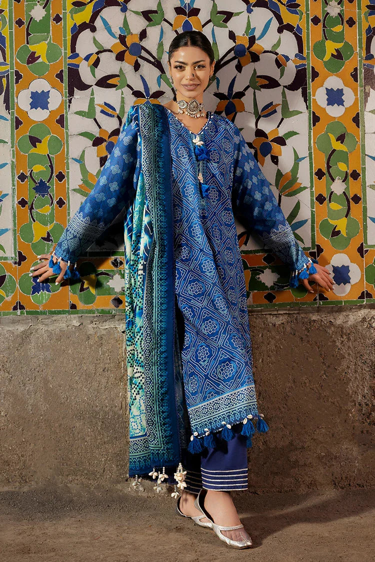 Picture of Ellena - 3-PC Unstitched Printed Lawn Suit - Available at Raja Sahib