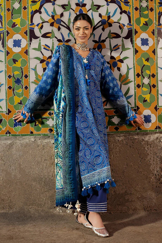 Picture of Ellena - 3-PC Unstitched Printed Lawn Suit - Available at Raja Sahib
