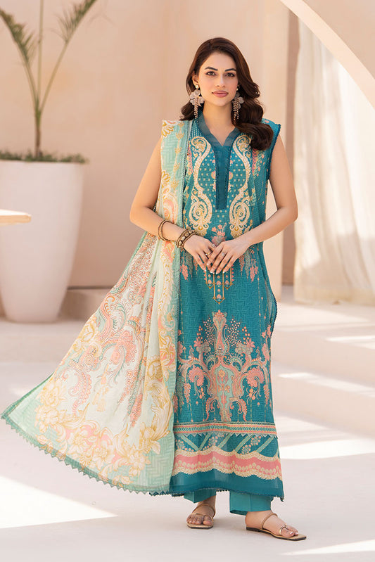 Picture of Ellena - 3-PC Unstitched Printed Lawn Suit - Available at Raja Sahib