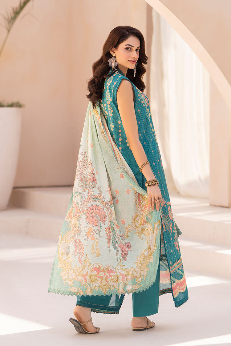 Picture of Ellena - 3-PC Unstitched Printed Lawn Suit - Available at Raja Sahib