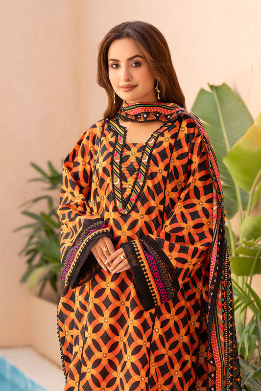 Picture of Ellena - 3-PC Unstitched Printed Lawn Suit - Available at Raja Sahib
