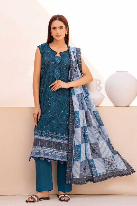 Picture of Ellena - 3-PC Unstitched Printed Lawn Suit - Available at Raja Sahib