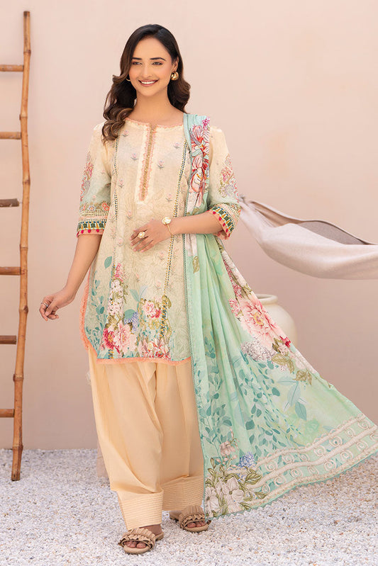 Picture of Ellena - 3-PC Unstitched Printed Lawn Suit - Available at Raja Sahib