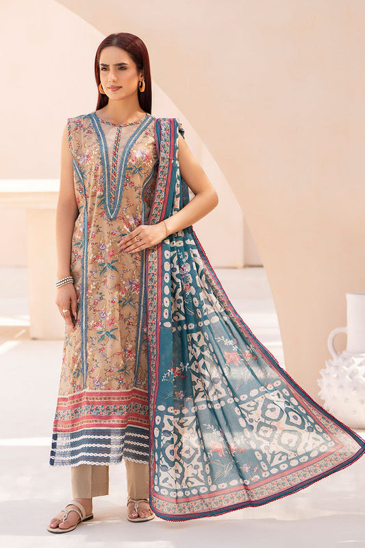Picture of Ellena - 3-PC Unstitched Printed Lawn Suit - Available at Raja Sahib