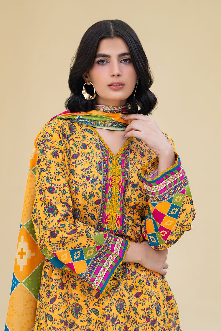 Picture of Ellena - 3-PC Unstitched Printed Lawn Suit - Available at Raja Sahib