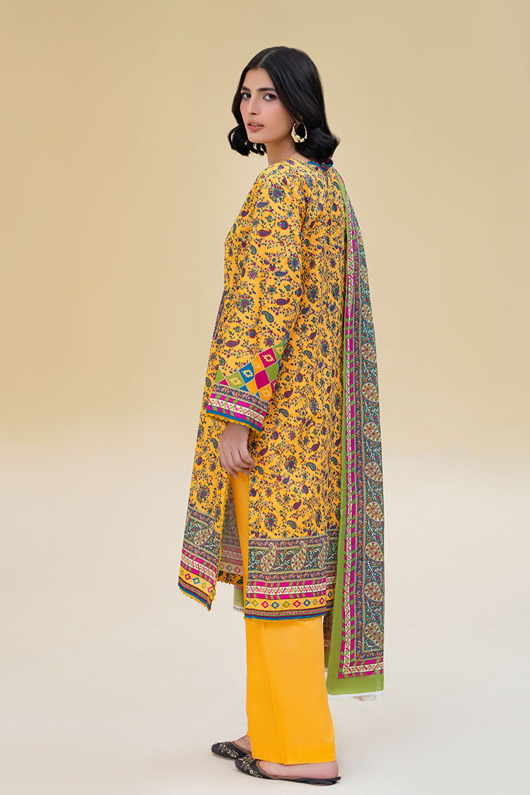 Picture of Ellena - 3-PC Unstitched Printed Lawn Suit - Available at Raja Sahib