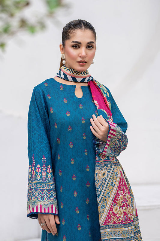 Picture of Ellena - 3-PC Unstitched Printed Lawn Suit - Available at Raja Sahib