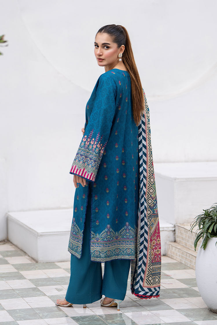 Picture of Ellena - 3-PC Unstitched Printed Lawn Suit - Available at Raja Sahib
