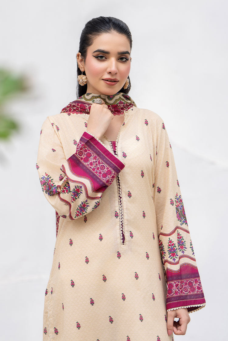 Picture of Ellena - 3-PC Unstitched Printed Lawn Suit - Available at Raja Sahib