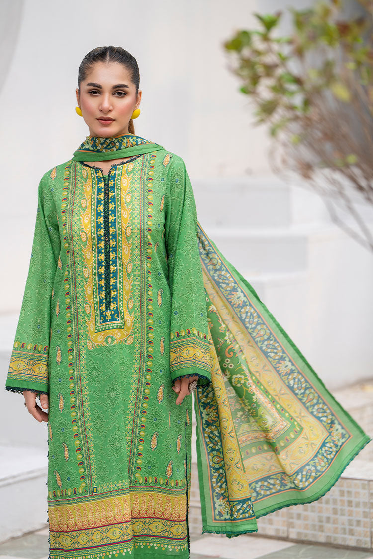 Picture of Ellena - 3-PC Unstitched Printed Lawn Suit - Available at Raja Sahib