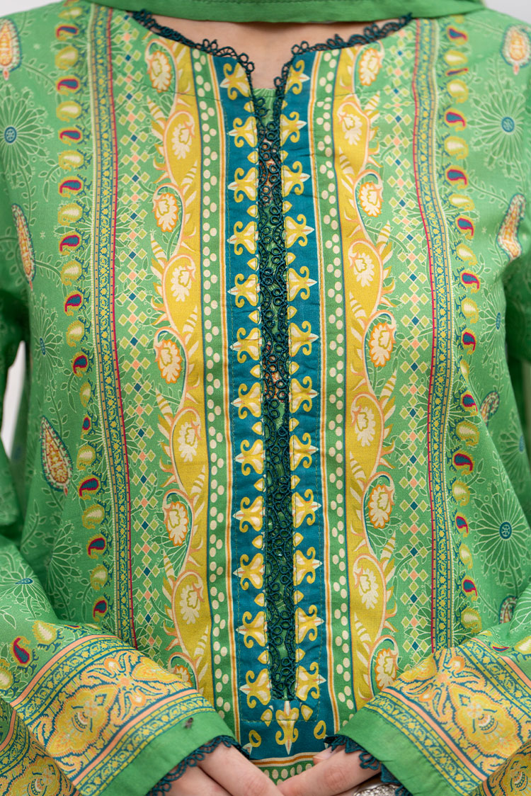 Picture of Ellena - 3-PC Unstitched Printed Lawn Suit - Available at Raja Sahib