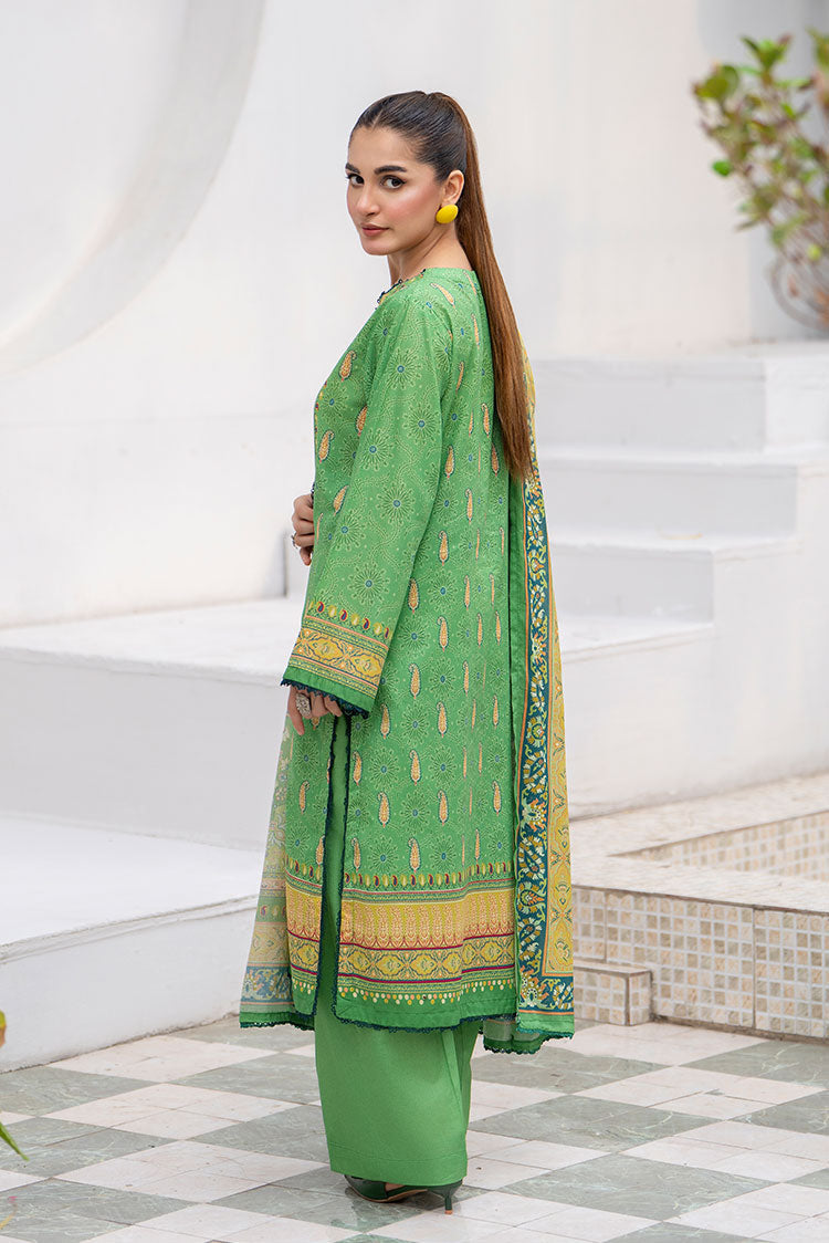 Picture of Ellena - 3-PC Unstitched Printed Lawn Suit - Available at Raja Sahib