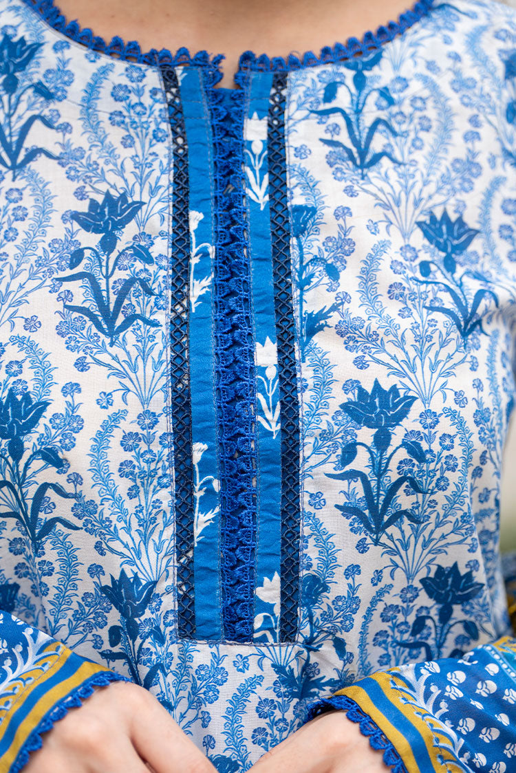 Picture of Ellena - 3-PC Unstitched Printed Lawn Suit - Available at Raja Sahib