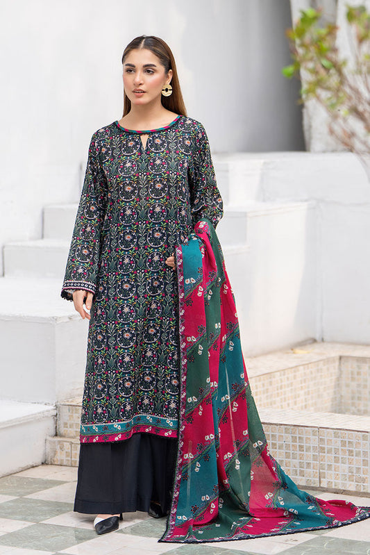 Picture of Ellena - 3-PC Unstitched Printed Lawn Suit - Available at Raja Sahib