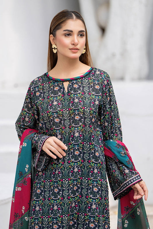 Picture of Ellena - 3-PC Unstitched Printed Lawn Suit - Available at Raja Sahib