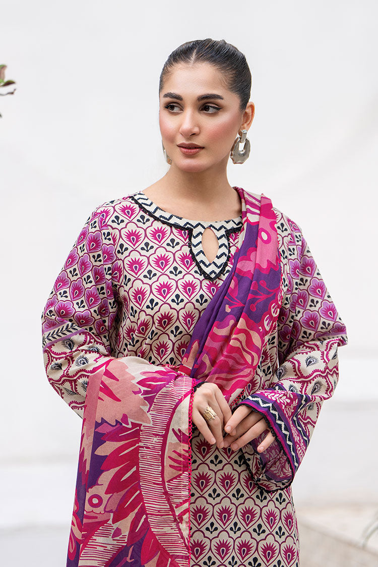 Picture of Ellena - 3-PC Unstitched Printed Lawn Suit - Available at Raja Sahib