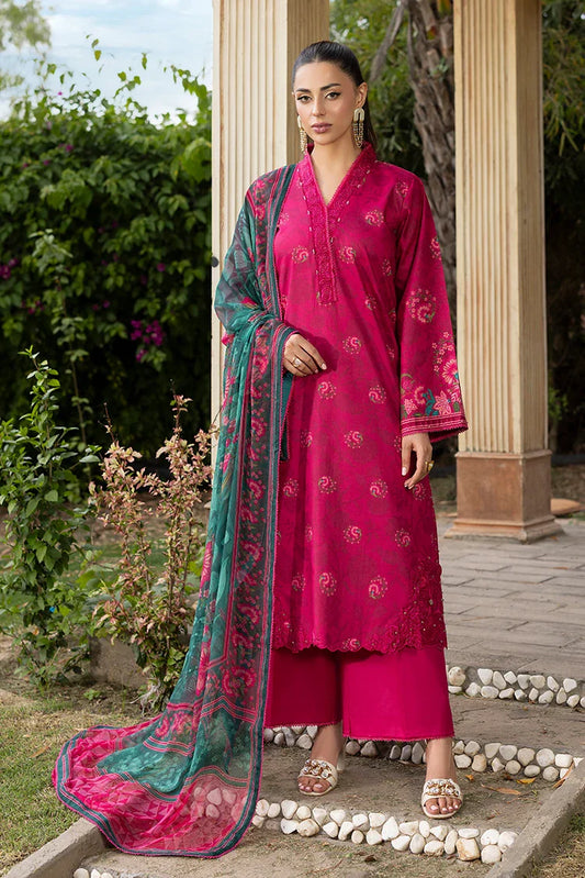 Picture of Ellena - 3-PC Unstitched Embroidered Lawn Suit - Available at Raja Sahib