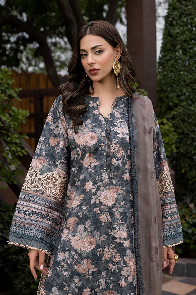 Picture of Ellena - 3-PC Unstitched Embroidered Lawn Suit - Available at Raja Sahib