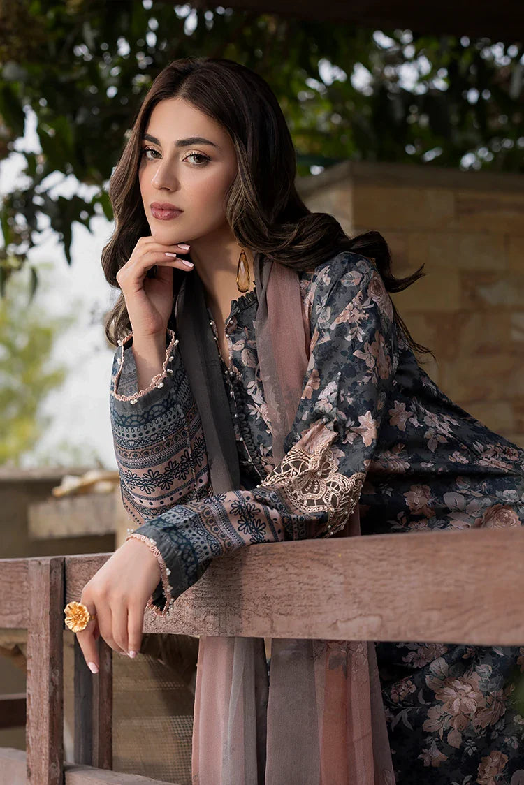 Picture of Ellena - 3-PC Unstitched Embroidered Lawn Suit - Available at Raja Sahib