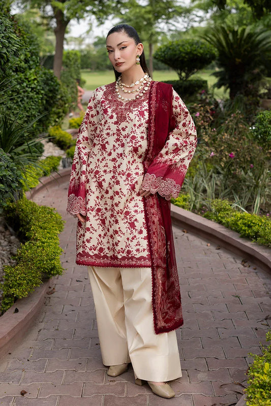 Picture of Ellena - 3-PC Unstitched Embroidered Lawn Suit - Available at Raja Sahib