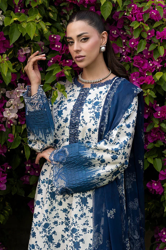Picture of Ellena - 3-PC Unstitched Embroidered Lawn Suit - Available at Raja Sahib