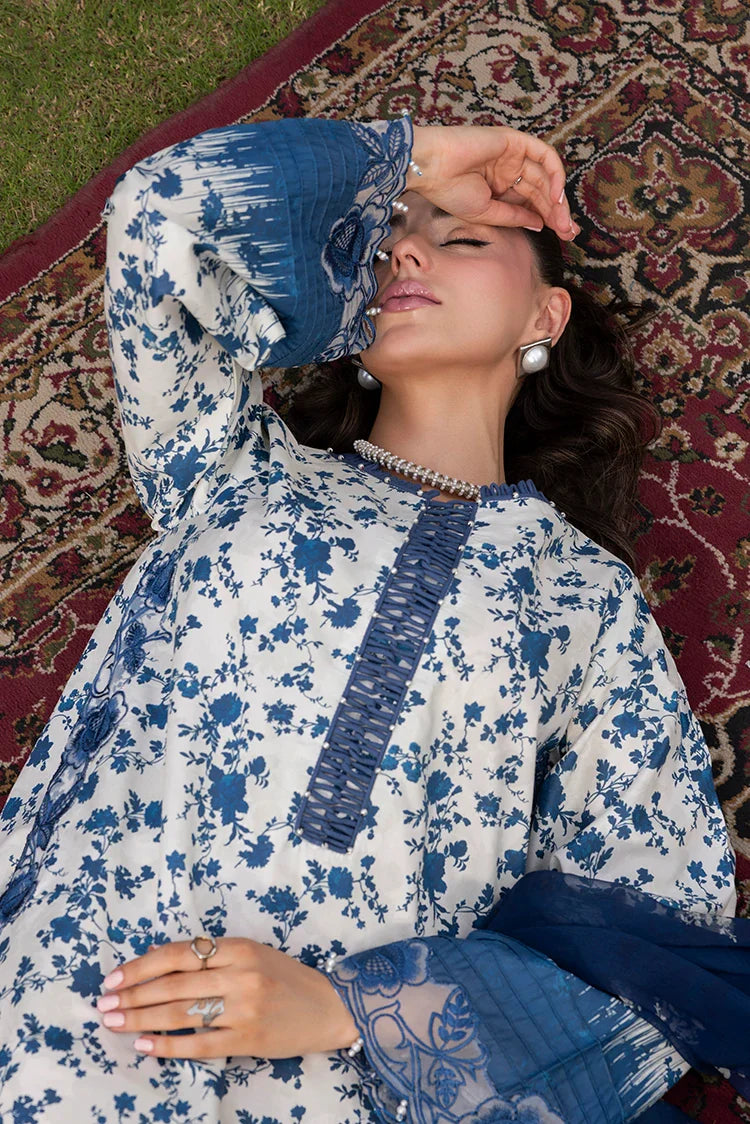 Picture of Ellena - 3-PC Unstitched Embroidered Lawn Suit - Available at Raja Sahib