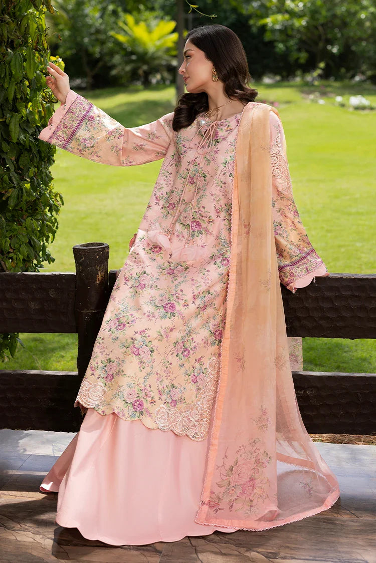 Picture of Ellena - 3-PC Unstitched Embroidered Lawn Suit - Available at Raja Sahib