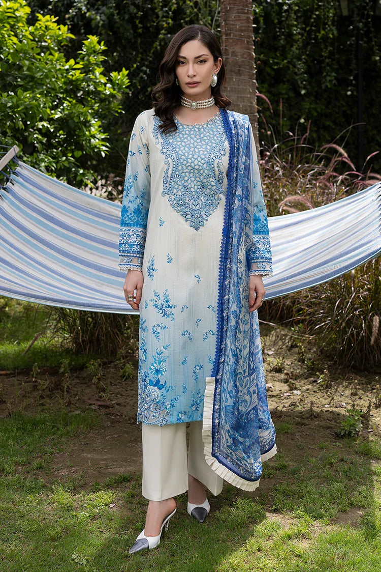 Picture of Ellena - 3-PC Unstitched Embroidered Lawn Suit - Available at Raja Sahib