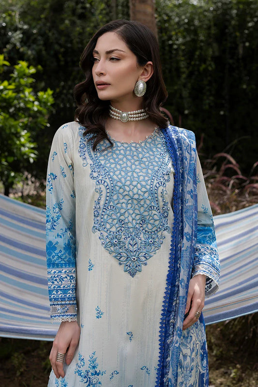 Picture of Ellena - 3-PC Unstitched Embroidered Lawn Suit - Available at Raja Sahib