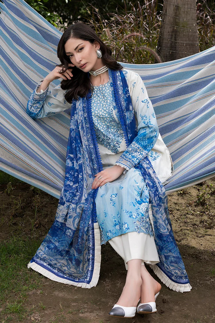 Picture of Ellena - 3-PC Unstitched Embroidered Lawn Suit - Available at Raja Sahib