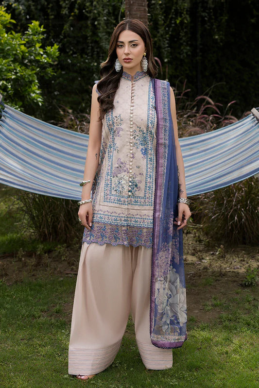 Picture of Ellena - 3-PC Unstitched Embroidered Lawn Suit - Available at Raja Sahib