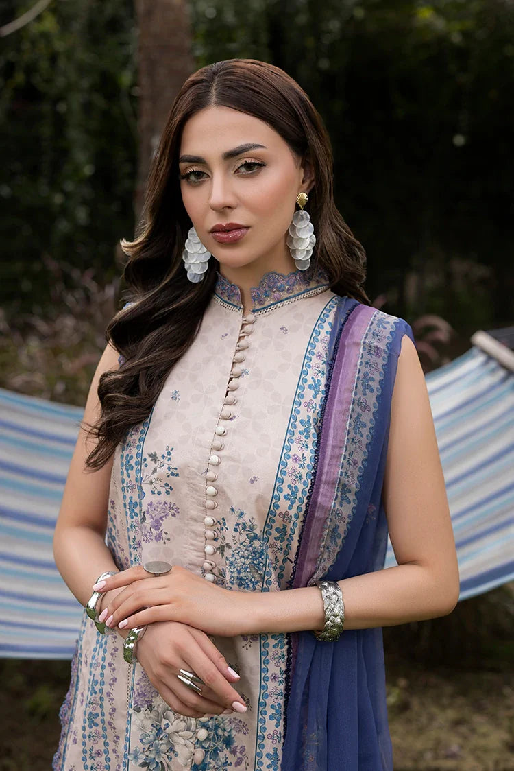 Picture of Ellena - 3-PC Unstitched Embroidered Lawn Suit - Available at Raja Sahib