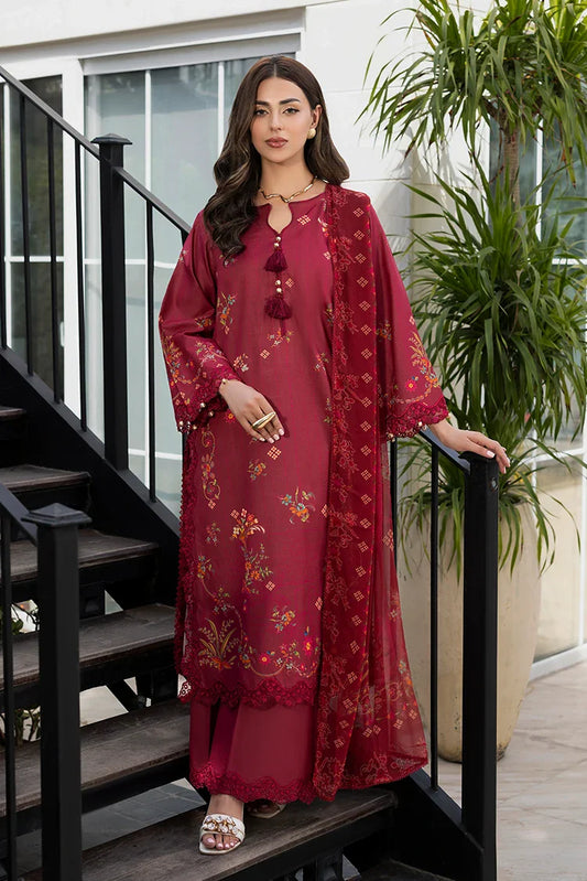 Picture of Ellena - 3-PC Unstitched Embroidered Lawn Suit - Available at Raja Sahib