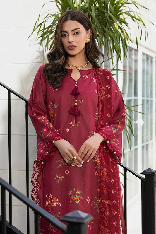 Picture of Ellena - 3-PC Unstitched Embroidered Lawn Suit - Available at Raja Sahib