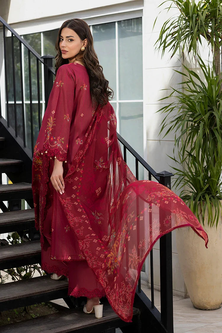 Picture of Ellena - 3-PC Unstitched Embroidered Lawn Suit - Available at Raja Sahib