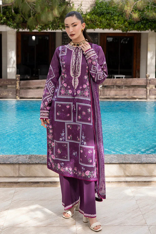 Picture of Ellena - 3-PC Unstitched Embroidered Lawn Suit - Available at Raja Sahib