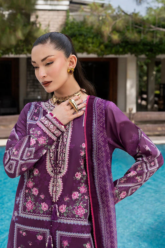 Picture of Ellena - 3-PC Unstitched Embroidered Lawn Suit - Available at Raja Sahib