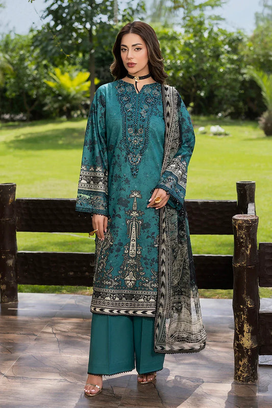 Picture of Ellena - 3-PC Unstitched Embroidered Lawn Suit - Available at Raja Sahib