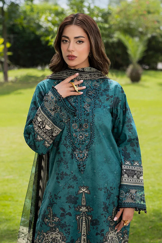 Picture of Ellena - 3-PC Unstitched Embroidered Lawn Suit - Available at Raja Sahib