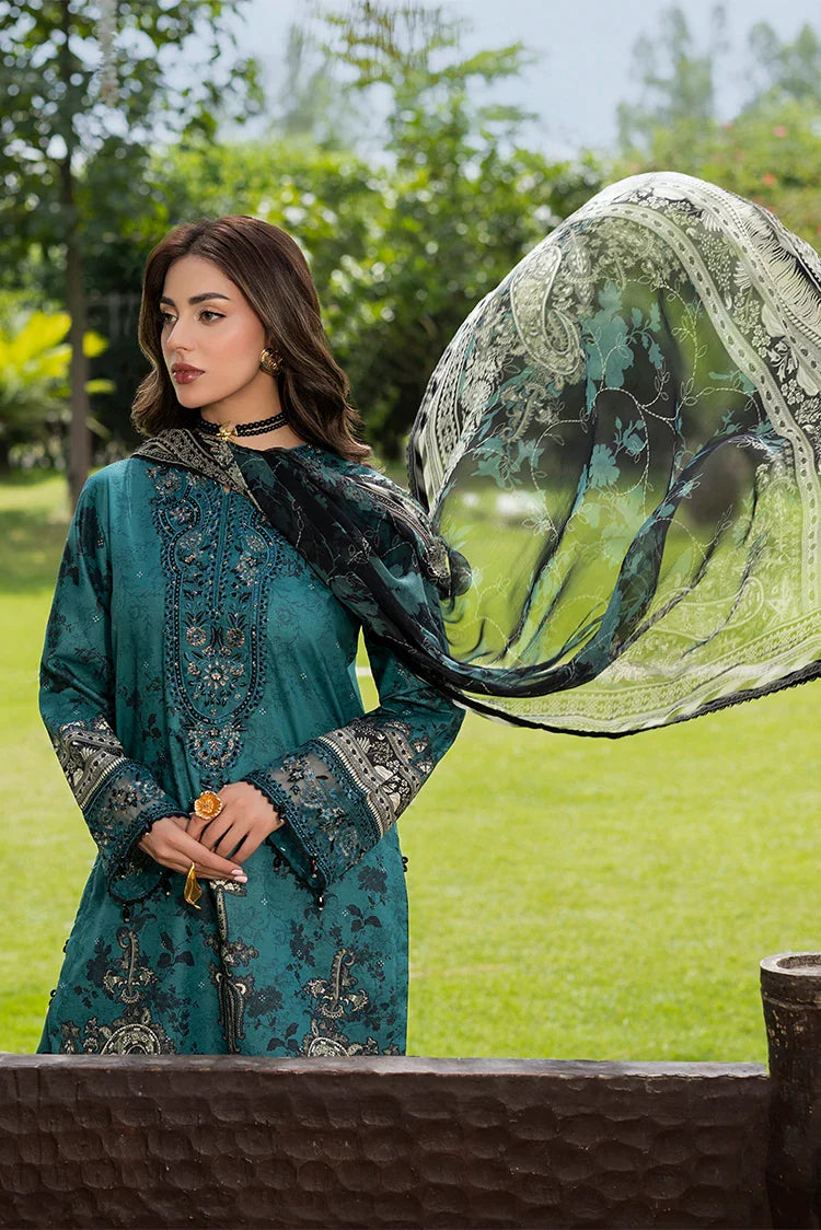 Picture of Ellena - 3-PC Unstitched Embroidered Lawn Suit - Available at Raja Sahib