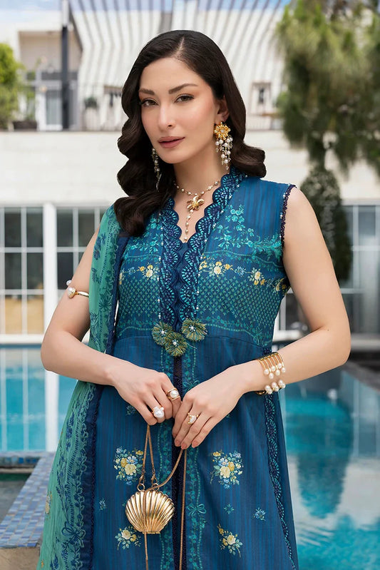 Picture of Ellena - 3-PC Unstitched Embroidered Lawn Suit - Available at Raja Sahib