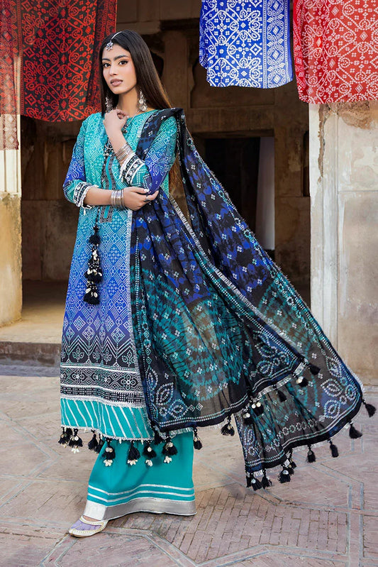 Picture of Ellena - 3-PC Unstitched Printed Lawn Suit - Available at Raja Sahib
