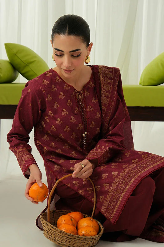 Ellena - 3-PC Unstitched Printed Lawn Suit