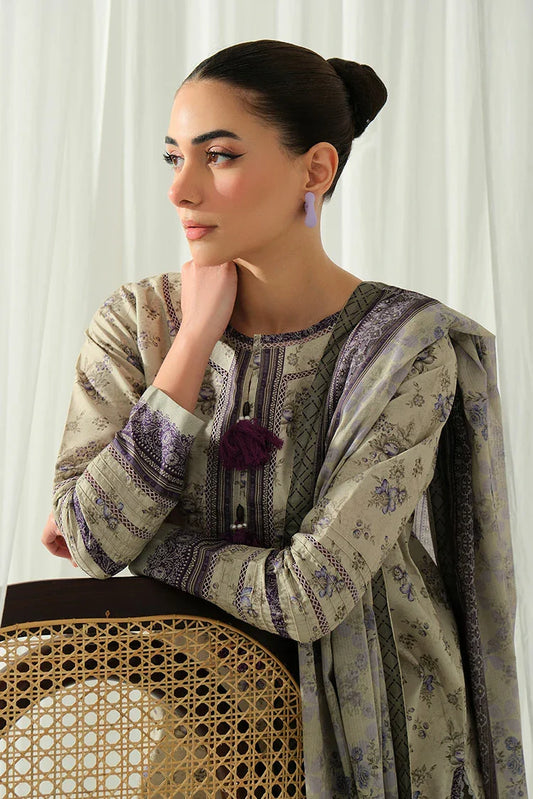 Ellena - 3-PC Unstitched Printed Lawn Suit