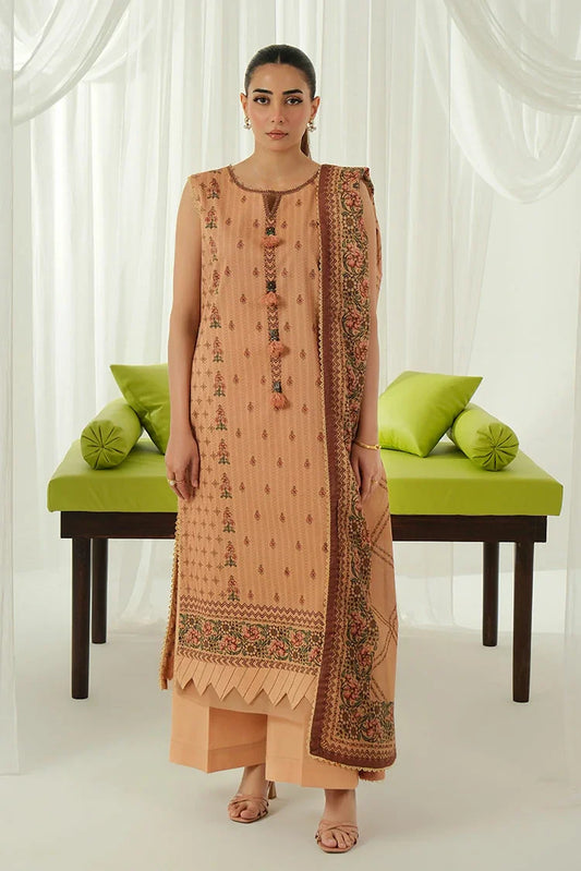 Ellena - 3-PC Unstitched Printed Lawn Suit
