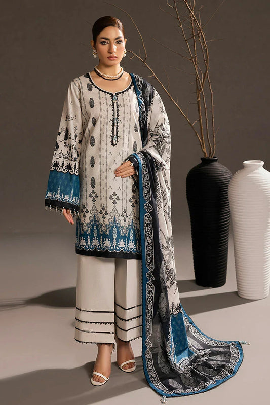 Picture of Ellena - 3-PC Unstitched Printed Lawn Suit - Available at Raja Sahib