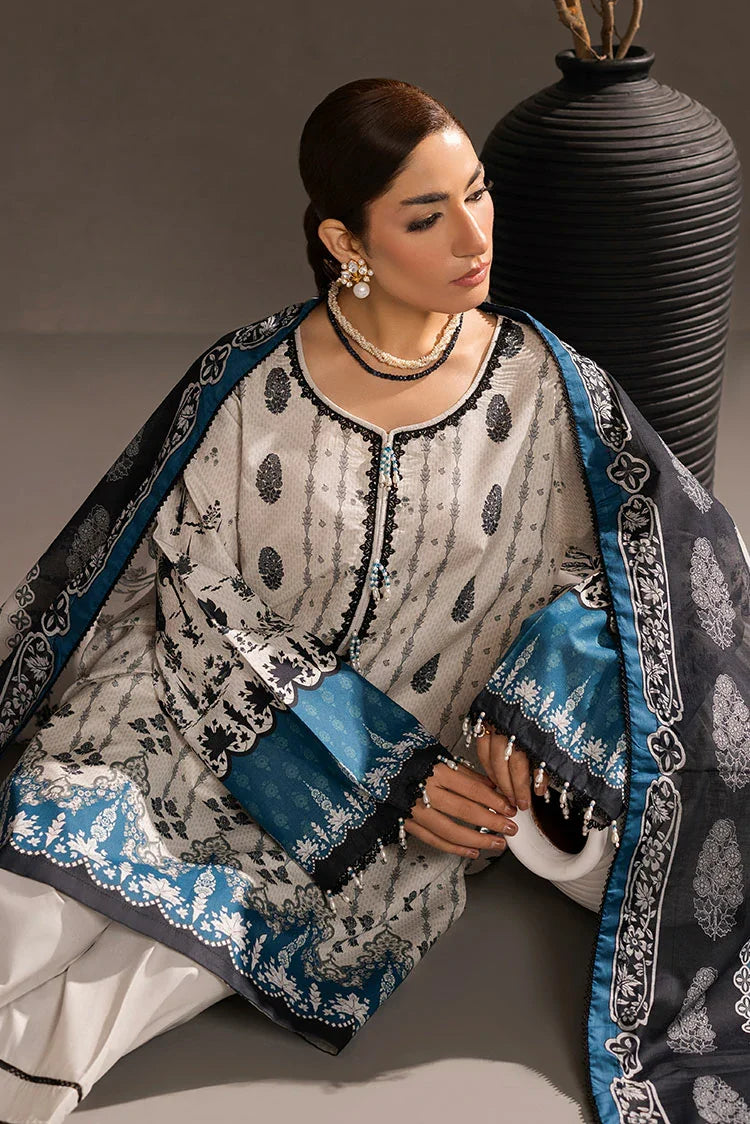 Picture of Ellena - 3-PC Unstitched Printed Lawn Suit - Available at Raja Sahib