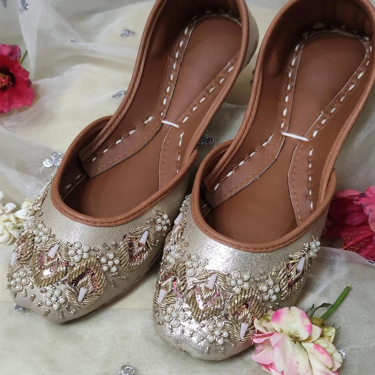 Picture of <!--do-->Gold Moonlight Khussa - Available at Raja Sahib