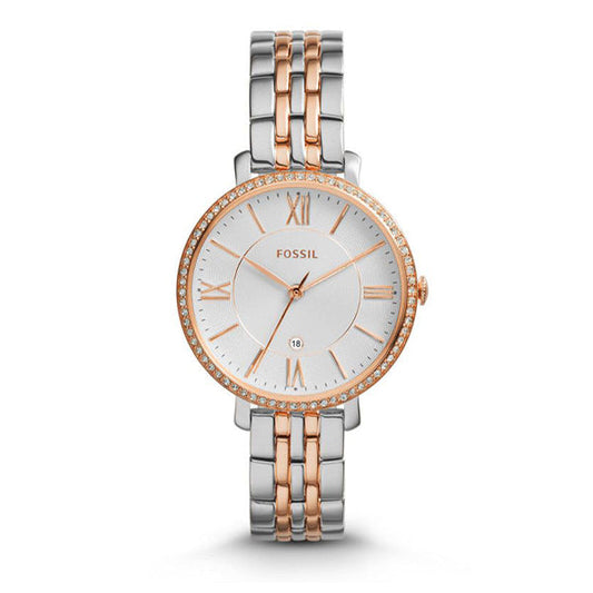 Picture of Fossil Jacqueline Two-tone Stainless Steel White Dial Quartz Watch for Ladies - ES3634 - Available at Raja Sahib